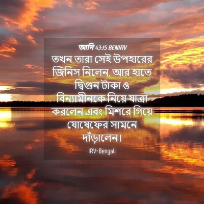 Picture 04 - আদি 43:15 BENIRV - তখন তারা সেই - Bible Verse Picture