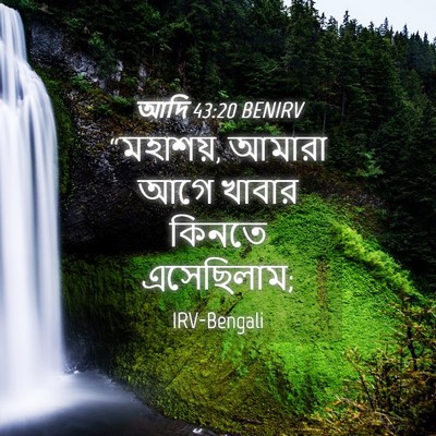 Picture 04 - আদি 43:20 BENIRV - “মহাশয়, আমারা আগে - Bible Verse Picture
