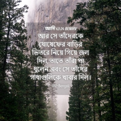 Picture 04 - আদি 43:24 BENIRV - আর সে তাঁদেরকে - Bible Verse Picture