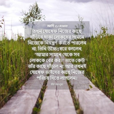 Picture 04 - আদি 45:1 BENIRV - তখন যোষেফ নিজের - Bible Verse Picture