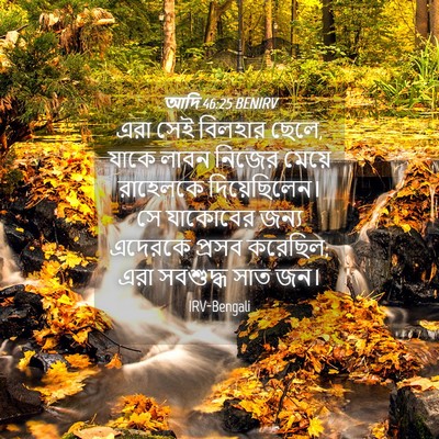 Picture 04 - আদি 46:25 BENIRV - এরা সেই বিলহার - Bible Verse Picture