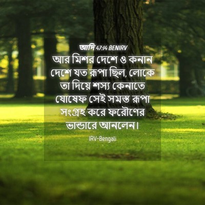 Picture 04 - আদি 47:14 BENIRV - আর মিশর দেশে ও কনান - Bible Verse Picture