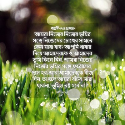 Picture 04 - আদি 47:19 BENIRV - আমরা নিজের নিজের - Bible Verse Picture