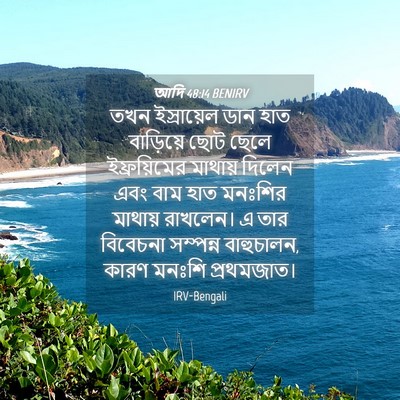 Picture 04 - আদি 48:14 BENIRV - তখন ইস্রায়েল ডান - Bible Verse Picture