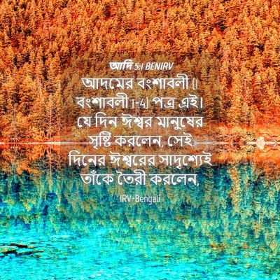 Picture 04 - আদি 5:1 BENIRV - আদমের বংশাবলী (1 - Bible Verse Picture