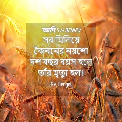 Picture 04 - আদি 5:14 BENIRV - সব মিলিয়ে কৈননের - Bible Verse Picture