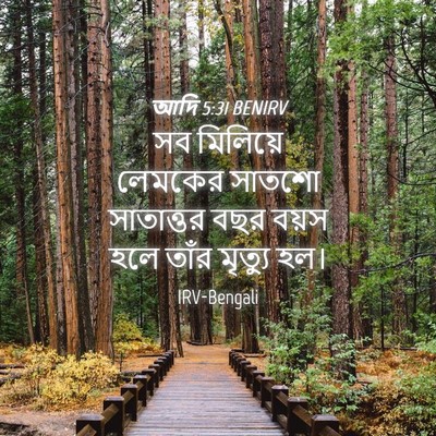 Picture 04 - আদি 5:31 BENIRV - সব মিলিয়ে লেমকের - Bible Verse Picture