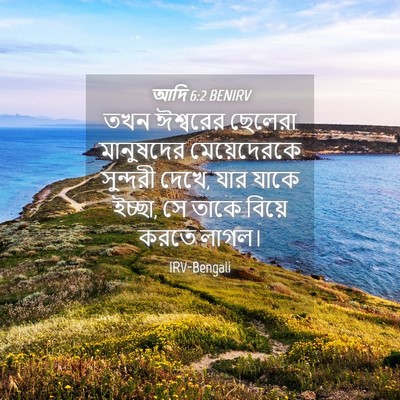 Picture 04 - আদি 6:2 BENIRV - তখন ঈশ্বরের - Bible Verse Picture