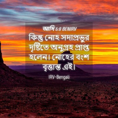 Picture 04 - আদি 6:8 BENIRV - কিন্তু নোহ - Bible Verse Picture