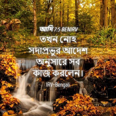Picture 04 - আদি 7:5 BENIRV - তখন নোহ সদাপ্রভুর - Bible Verse Picture