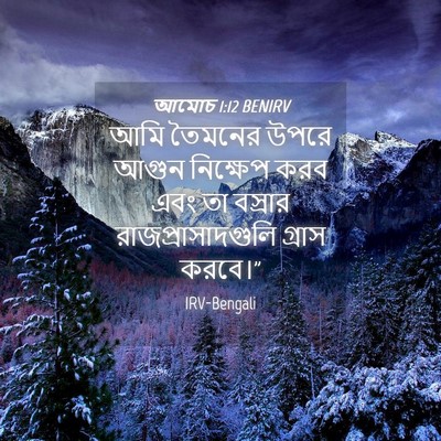Picture 04 - আমোচ 1:12 BENIRV - আমি তৈমনের উপরে - Bible Verse Picture