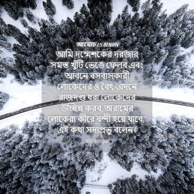 Picture 04 - আমোচ 1:5 BENIRV - আমি দম্মেশকের - Bible Verse Picture