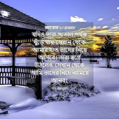 Picture 04 - আমোচ 9:2 BENIRV - যদিও তারা পাতাল - Bible Verse Picture