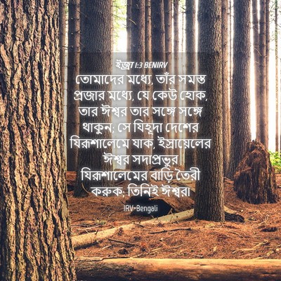 Picture 04 - ইজ্ৰা 1:3 BENIRV - তোমাদের মধ্যে, - Bible Verse Picture