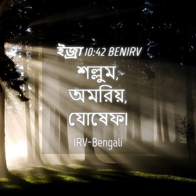 Picture 04 - ইজ্ৰা 10:42 BENIRV - শল্লুম, অমরিয়, - Bible Verse Picture