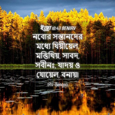 Picture 04 - ইজ্ৰা 10:43 BENIRV - নবোর সন্তানদের - Bible Verse Picture