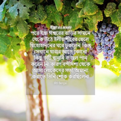 Picture 04 - ইজ্ৰা 10:6 BENIRV - পরে ইষ্রা ঈশ্বরের - Bible Verse Picture