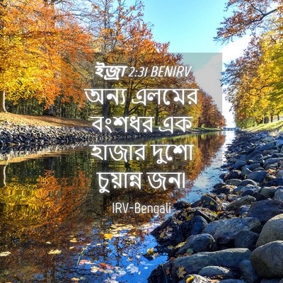 Picture 04 - ইজ্ৰা 2:31 BENIRV - অন্য এলমের বংশধর - Bible Verse Picture