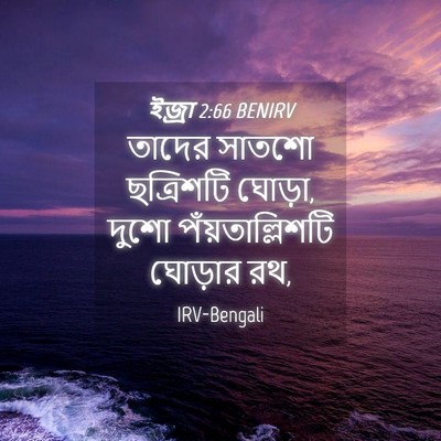 Picture 04 - ইজ্ৰা 2:66 BENIRV - তাদের সাতশো - Bible Verse Picture