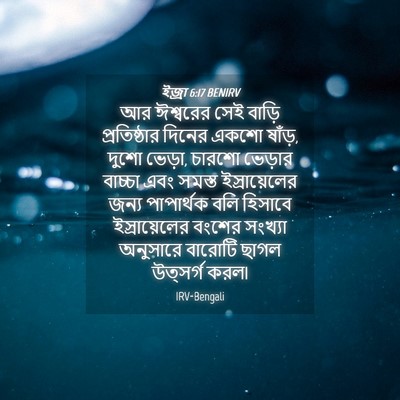 Picture 04 - ইজ্ৰা 6:17 BENIRV - আর ঈশ্বরের সেই - Bible Verse Picture