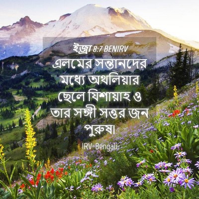 Picture 04 - ইজ্ৰা 8:7 BENIRV - এলমের সন্তানদের - Bible Verse Picture