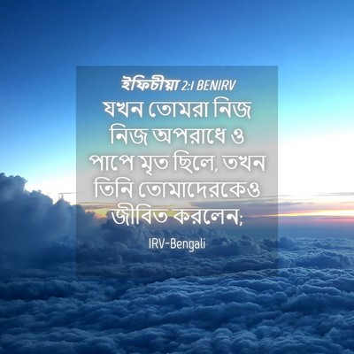 Picture 04 - ইফিচীয়া 2:1 BENIRV - যখন তোমরা নিজ নিজ - Bible Verse Picture
