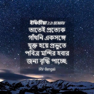 Picture 04 - ইফিচীয়া 2:21 BENIRV - তাতেই প্রত্যেক - Bible Verse Picture