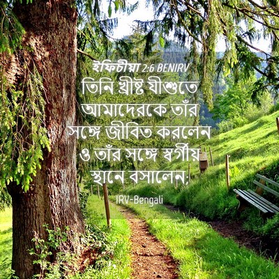 Picture 04 - ইফিচীয়া 2:6 BENIRV - তিনি খ্রীষ্ট - Bible Verse Picture