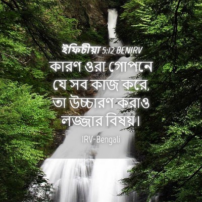 Picture 04 - ইফিচীয়া 5:12 BENIRV - কারণ ওরা গোপনে যে - Bible Verse Picture