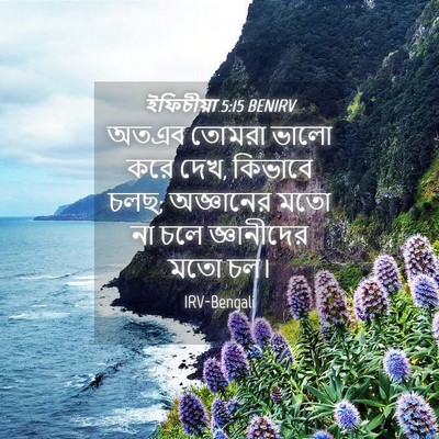 Picture 04 - ইফিচীয়া 5:15 BENIRV - অতএব তোমরা ভালো - Bible Verse Picture