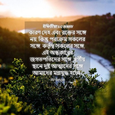 Picture 04 - ইফিচীয়া 6:12 BENIRV - কারণ দেহ এবং - Bible Verse Picture