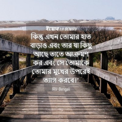 Picture 04 - ইয়োব 1:11 BENIRV - কিন্তু এখন তোমার - Bible Verse Picture