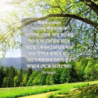 Picture 04 - ইয়োব 1:12 BENIRV - সদাপ্রভু শয়তানকে - Bible Verse Picture