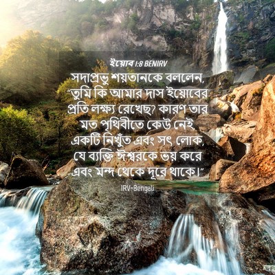 Picture 04 - ইয়োব 1:8 BENIRV - সদাপ্রভু শয়তানকে - Bible Verse Picture