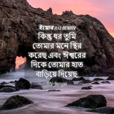 Picture 04 - ইয়োব 11:13 BENIRV - কিন্তু ধর তুমি - Bible Verse Picture