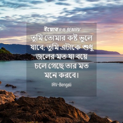 Picture 04 - ইয়োব 11:16 BENIRV - তুমি তোমার কষ্ট - Bible Verse Picture