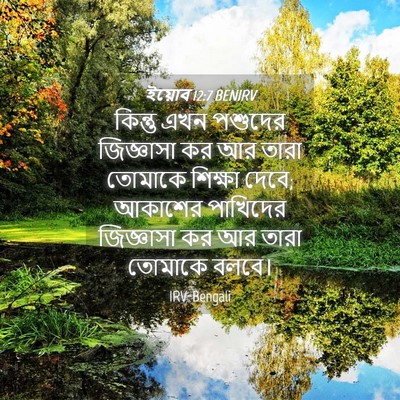 Picture 04 - ইয়োব 12:7 BENIRV - কিন্তু এখন পশুদের - Bible Verse Picture
