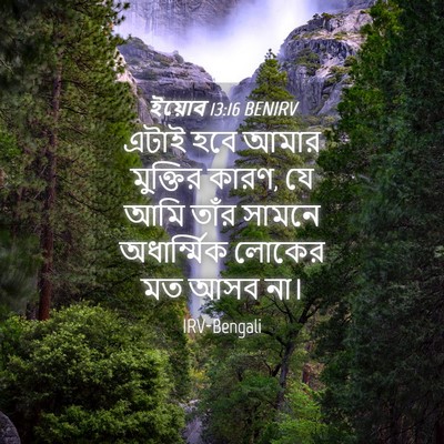 Picture 04 - ইয়োব 13:16 BENIRV - এটাই হবে আমার - Bible Verse Picture
