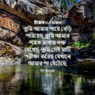 Picture 04 - ইয়োব 13:27 BENIRV - তুমি আমার পায়ে - Bible Verse Picture