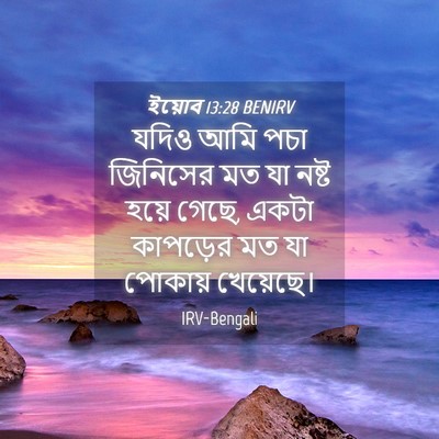 Picture 04 - ইয়োব 13:28 BENIRV - যদিও আমি পচা - Bible Verse Picture