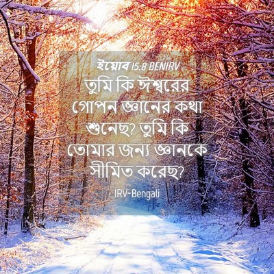 Picture 04 - ইয়োব 15:8 BENIRV - তুমি কি ঈশ্বরের - Bible Verse Picture