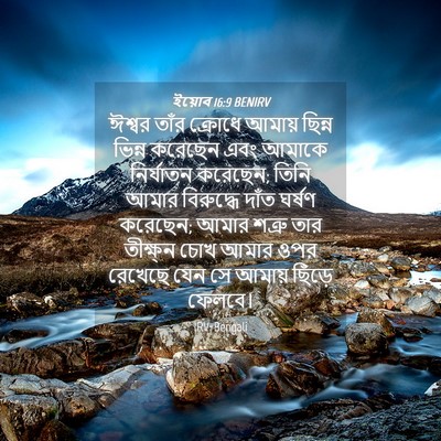 Picture 04 - ইয়োব 16:9 BENIRV - ঈশ্বর তাঁর ক্রোধে - Bible Verse Picture