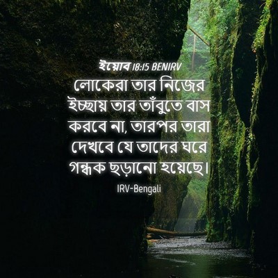 Picture 04 - ইয়োব 18:15 BENIRV - লোকেরা তার নিজের - Bible Verse Picture