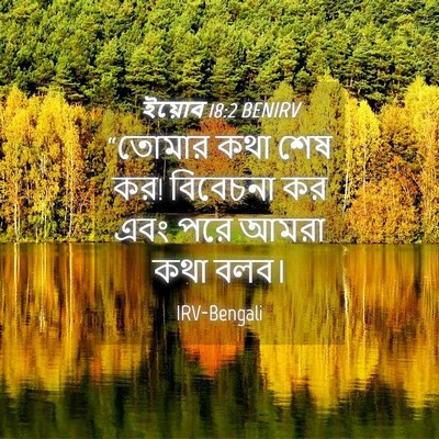 Picture 04 - ইয়োব 18:2 BENIRV - “তোমার কথা শেষ কর! - Bible Verse Picture