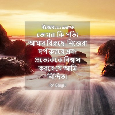 Picture 04 - ইয়োব 19:5 BENIRV - তোমরা কি সত্যি - Bible Verse Picture