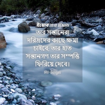 Picture 04 - ইয়োব 20:10 BENIRV - তার সন্তানেরা - Bible Verse Picture