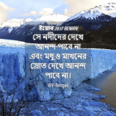 Picture 04 - ইয়োব 20:17 BENIRV - সে নদীদের দেখে - Bible Verse Picture