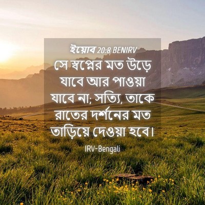Picture 04 - ইয়োব 20:8 BENIRV - সে স্বপ্নের মত - Bible Verse Picture
