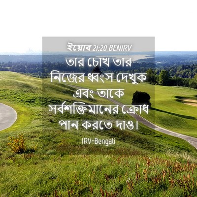 Picture 04 - ইয়োব 21:20 BENIRV - তার চোখ তার নিজের - Bible Verse Picture