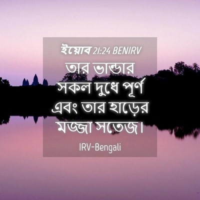 Picture 04 - ইয়োব 21:24 BENIRV - তার ভান্ডার সকল - Bible Verse Picture